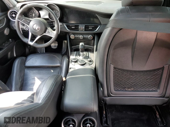 2019 Alfa Romeo Giulia Ti Sport with VIN ZARFAMBN0K7603506, listed as a Copart auction lot 82777534 with 0 mi miles and Non Repairable. Bid and sale history available at carsss.com. Image 8.
