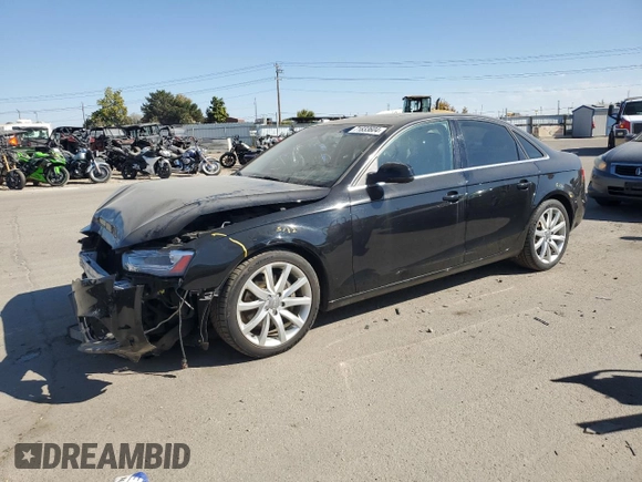 2013 Audi A4 Premium Plus with VIN WAUHFAFLXDA196776, listed as a Copart auction lot 71833604 with 85,051 mi miles and Salvage Title. Bid and sale history available at carsss.com. Image 1.
