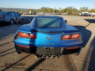2014 Chevrolet Corvette 3LT with VIN 1G1YE2D72E5108811, listed as a Copart auction lot 74807174 with 57,060 mi miles and Salvage Title. Bid and sale history available at carsss.com. Image 6.