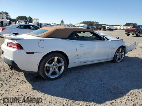 2014 Chevrolet Camaro LT z VIN 2G1FC3D33E9181933, wystawiony jako Copart lot #86049524 z przebiegiem Nie podano mil oraz Szkoda całkowita • Salvage title. Historia ofert i sprzedaży dostępna na DreamBid. Obrazek 3.