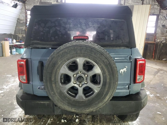 2023 Ford Bronco with VIN 1FMDE5BHXPLB65240, listed as a Copart auction lot 44208175 with 55,537 mi miles and Salvage Title. Bid and sale history available at carsss.com. Image 6.