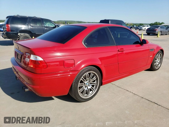 2002 BMW 3 Series M3 with VIN WBSBL93402JR14404, listed as a Copart auction lot 52740145 with 97,814 mi miles and Clean Title. Bid and sale history available at DreamBid. Image 3.