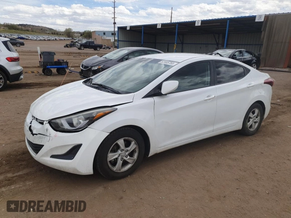 2015 Hyundai Elantra SE with VIN 5NPDH4AE1FH596078, listed as a Copart auction lot 52985755 with 95,758 mi miles and Salvage title. Bid and sale history available at DreamBid. Image 1.