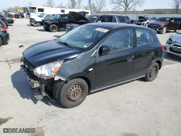 2017 Mitsubishi Mirage ES with VIN ML32A3HJ4HH002029, listed as a Copart auction lot 48679835 with 91,427 mi miles and Salvage Title. Bid and sale history available at carsss.com. Image 1.