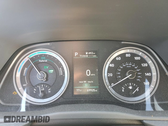 2020 Hyundai Sonata Hybrid Ultimate with VIN KMHL34JJ1LA010601, listed as a Copart auction lot 81742104 with 69,925 mi miles and Salvage Title. Bid and sale history available at carsss.com. Image 9.