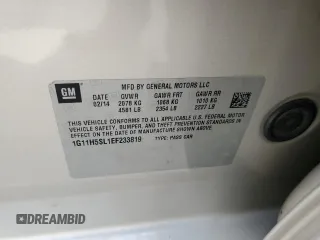2014 Chevrolet Malibu LTZ with VIN 1G11H5SL1EF233819, listed as a Copart auction lot 52879885 with 183,498 mi miles and Non Repairable. Bid and sale history available at DreamBid. Image 12.