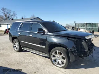 2015 Cadillac Escalade Luxury with VIN 1GYS4MKJ0FR555264, listed as a Copart auction lot 46839885 with 111,332 mi miles and Salvage Title. Bid and sale history available at carsss.com. Image 4.