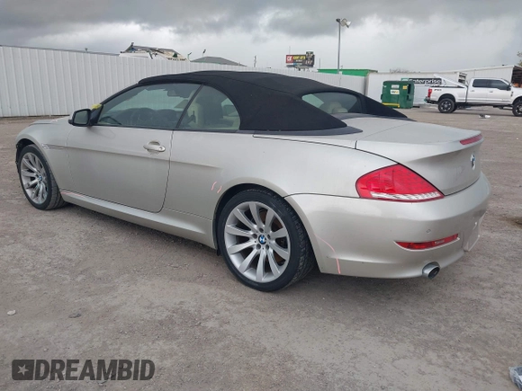 2010 BMW 6 Series 650i with VIN WBAEB5C58AC225588, listed as a IAAI auction lot 41186110 with 83,032 mi miles and . Bid and sale history available at DreamBid. Image 3.