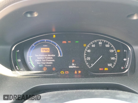 2019 Honda Insight Touring with VIN 19XZE4F95KE022706, listed as a Copart auction lot 52187015 with 58,294 mi miles and Salvage Title. Bid and sale history available at DreamBid. Image 9.