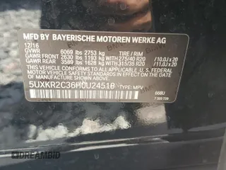 2017 BMW X5 sDrive35i z VIN 5UXKR2C36H0U24518, wystawiony jako Copart lot #53324495 z przebiegiem 112 845 mil mil oraz Szkoda całkowita • Salvage title. Historia ofert i sprzedaży dostępna na DreamBid. Obrazek 13.