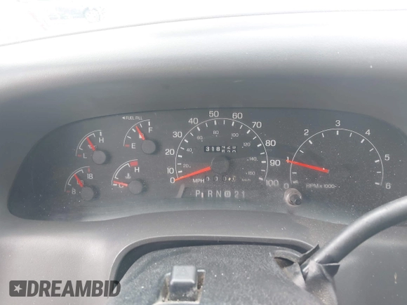 2001 Ford F-250 XL with VIN 3FTNX20L71MA26777, listed as a IAAI auction lot 42712362 with 318,429 mi miles and . Bid and sale history available at DreamBid. Image 7.