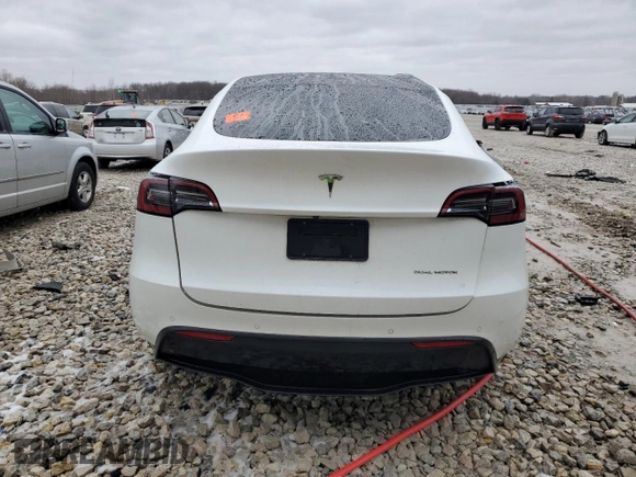 2021 Tesla Model Y Long Range with VIN 5YJYGDEE0MF265423, listed as a Copart auction lot 50298545 with Not Provided miles and Non Repairable. Bid and sale history available at DreamBid. Image 6.
