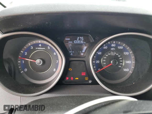 2013 Hyundai Elantra Coupe SE with VIN KMHDH6AE4DU018471, listed as a Copart auction lot 88840905 with 100,836 mi miles and Salvage Title. Bid and sale history available at carsss.com. Image 9.