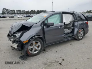 2018 Honda Odyssey EX-L z VIN 5FNRL6H7XJB051480, wystawiony jako Copart lot #88004465 z przebiegiem Nie podano mil oraz Szkoda całkowita • Salvage title. Historia ofert i sprzedaży dostępna na DreamBid. Obrazek 1.