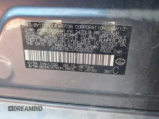 2013 Lexus GS 350 with VIN JTHCE1BL5D5020053, listed as a IAAI auction lot 42059191 with 155,250 mi miles and . Bid and sale history available at DreamBid. Image 9.