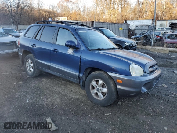 2006 Hyundai Santa Fe GLS with VIN KM8SC73D56U100308, listed as a Copart auction lot 83023344 with 161,230 mi miles and Salvage Title. Bid and sale history available at carsss.com. Image 4.