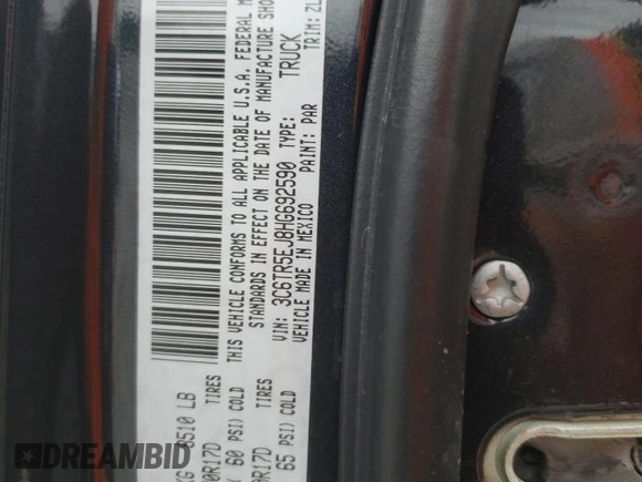 2017 Ram 2500 Power Wagon с VIN 3C6TR5EJ8HG692590, выставлен на аукционе Copart как лот 73151384 с пробегом 67 352 миль миль и Списание • Salvage title. История ставок и продаж доступна на DreamBid. Изображение 14.