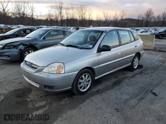 2003 Kia Rio with VIN KNADC165836134738, listed as a Copart auction lot 87366624 with 34,364 mi miles and Clean Title. Bid and sale history available at carsss.com. Image 1.