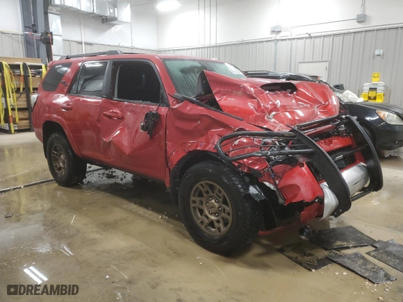 2021 Toyota 4Runner TRD Off Road with VIN JTEPU5JR2M5914784, listed as a Copart auction lot 81553524 with 128,791 mi miles and Salvage Title. Bid and sale history available at carsss.com. Image 4.