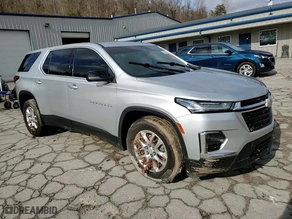 2022 Chevrolet Traverse LS with VIN 1GNERFKW2NJ113070, listed as a Copart auction lot 44568565 with 0 mi miles and Salvage Title. Bid and sale history available at carsss.com. Image 11.