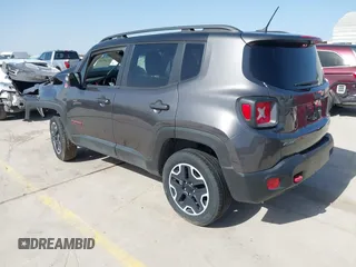2016 Jeep Renegade Trailhawk with VIN ZACCJBCT9GPD44524, listed as a IAAI auction lot 41729209 with 96,619 mi miles and . Bid and sale history available at carsss.com. Image 3.