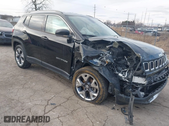 2020 Jeep Compass Limited with VIN 3C4NJDCB6LT164075, listed as a IAAI auction lot 41505470 with 47,196 mi miles and . Bid and sale history available at DreamBid. Image 1.
