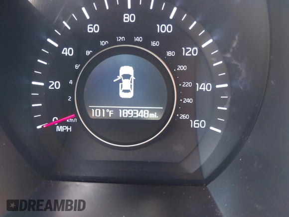 2015 Kia Optima LX with VIN 5XXGM4A71FG472575, listed as a IAAI auction lot 42581639 with 189,348 mi miles and . Bid and sale history available at DreamBid. Image 7.