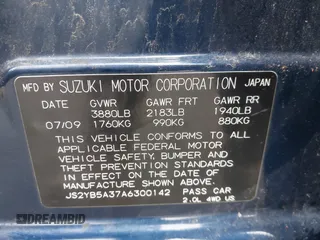 2010 Suzuki SX4 with VIN JS2YB5A37A6300142, listed as a IAAI auction lot 41956392 with 91,808 mi miles and . Bid and sale history available at DreamBid. Image 9.