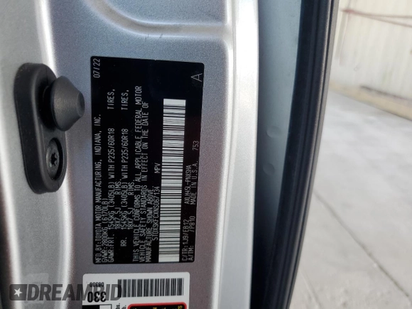 2022 Toyota Sienna XSE z VIN 5TDXSKFCXNS067134, wystawiony jako Copart lot #57658915 z przebiegiem 30 836 mil mil oraz Szkoda całkowita • Salvage title. Historia ofert i sprzedaży dostępna na DreamBid. Obrazek 13.