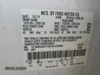 2014 Ford Explorer Sport with VIN 1FM5K8GT9EGC57859, listed as a Copart auction lot 50327755 with 241,925 mi miles and Salvage title. Bid and sale history available at DreamBid. Image 16.