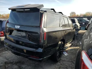 2024 Cadillac Escalade 4WD Sport with VIN 1GYS4FKL6RR260591, listed as a Copart auction lot 75762764 with 4,420 mi miles and Salvage title. Bid and sale history available at DreamBid. Image 3.