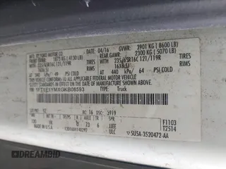 2016 Ford Transit Cargo with VIN 1FTYE1YMXGKB08593, listed as a IAAI auction lot 42347910 with 206,109 mi miles and . Bid and sale history available at DreamBid. Image 9.