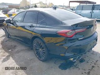 2021 Acura TLX Type S with VIN 19UUB7F04MA000077, listed as a IAAI auction lot 41615568 with 38,707 mi miles. Bid and sale history available at carsss.com. Image 3.