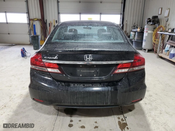 2013 Honda Civic Sdn LX with VIN 2HGFB2F58DH600707, listed as a Copart auction lot 46729855 with 143,750 mi miles and Salvage Title. Bid and sale history available at carsss.com. Image 6.