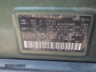 2014 Subaru Outback Limited z VIN 4S4BRDNCXE2208113, wystawiony jako IAAI lot #42169771 z przebiegiem 243 417 mil mil oraz . Historia ofert i sprzedaży dostępna na DreamBid. Obrazek 9.