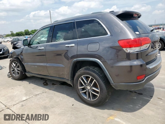 2017 Jeep Grand Cherokee Limited with VIN 1C4RJEBG4HC678756, listed as a Copart auction lot 59109565 with 77,505 mi miles and Salvage title. Bid and sale history available at DreamBid. Image 2.
