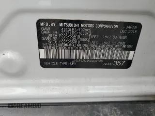 2019 Mitsubishi Outlander ES with VIN JA4AP3AU4KU020146, listed as a Copart auction lot 55582025 with 144,166 mi miles and Salvage title. Bid and sale history available at DreamBid. Image 12.