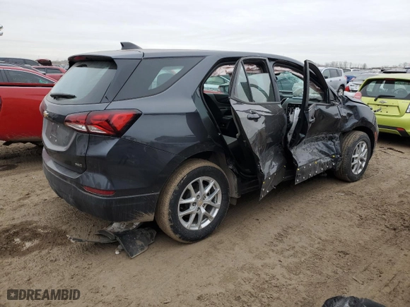 2022 Chevrolet Equinox LS with VIN 3GNAXSEV0NS210606, listed as a Copart auction lot 44415755 with 14,319 mi miles and Salvage Title. Bid and sale history available at carsss.com. Image 3.