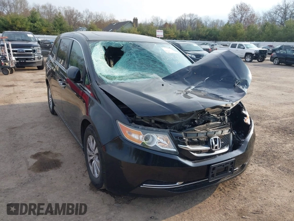 2015 Honda Odyssey EX-L z VIN 5FNRL5H60FB085047, wystawiony jako IAAI lot #42045345 z przebiegiem 180 323 mil mil oraz . Historia ofert i sprzedaży dostępna na DreamBid. Obrazek 1.