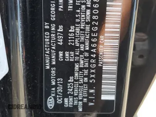 2014 Kia Optima SXL Turbo with VIN 5XXGR4A66EG280687, listed as a Copart auction lot 61647685 with 150,232 mi miles and Salvage title. Bid and sale history available at DreamBid. Image 12.