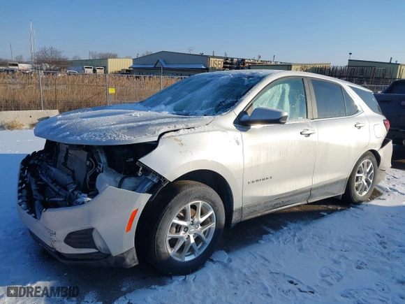 2022 Chevrolet Equinox LT with VIN 3GNAXUEV5NS105930, listed as a IAAI auction lot 41539887 with 46,506 mi miles. Bid and sale history available at carsss.com. Image 17.