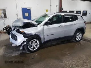 2024 Jeep Compass Latitude с VIN 3C4NJDBN8RT117974, выставлен на аукционе Copart как лот 65041645 с пробегом Не указан миль и Чистый • Clean title. История ставок и продаж доступна на DreamBid. Изображение 1.