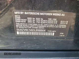 2013 BMW X5 xDrive50i with VIN 5UXZV8C56DL898864, listed as a Copart auction lot 56076705 with 157,805 mi miles and Clean title. Bid and sale history available at DreamBid. Image 13.
