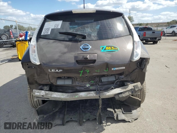 2016 Nissan LEAF S with VIN 1N4BZ0CP2GC301651, listed as a Copart auction lot 74720773 with 68,282 mi miles and . Bid and sale history available at DreamBid. Image 6.