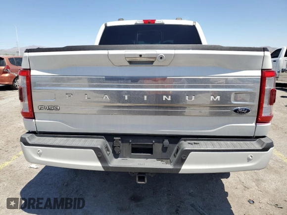 2021 Ford F-150 XL with VIN 1FTFW1CD7MFA89727, listed as a Copart auction lot 58373395 with 43,757 mi miles and Salvage title. Bid and sale history available at DreamBid. Image 6.