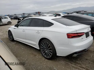 2023 Audi A5 Sportback Premium Plus with VIN WAUCBCF56PA018015, listed as a Copart auction lot 44387803 with 2,830 mi miles. Bid and sale history available at carsss.com. Image 2.