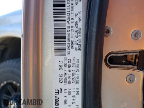 2010 Dodge Ram 2500 SLT with VIN 3D7UT2CL5AG122107, listed as a Copart auction lot 87429354 with 281,794 mi miles and Salvage Title. Bid and sale history available at carsss.com. Image 12.