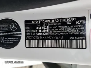 2019 Mercedes-Benz CLS 450 z VIN WDD2J5JBXKA027678, wystawiony jako Copart lot #52083425 z przebiegiem 92 360 mil mil oraz Szkoda całkowita • Salvage title. Historia ofert i sprzedaży dostępna na DreamBid. Obrazek 13.