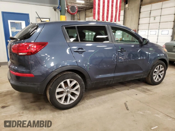 2015 Kia Sportage LX with VIN KNDPBCAC1F7773871, listed as a Copart auction lot 42285355 with 163,646 mi miles and Salvage Title. Bid and sale history available at carsss.com. Image 3.