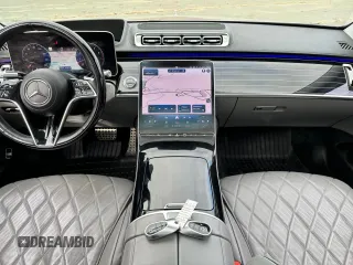 2021 Mercedes-Benz S 580 with VIN W1K6G7GB8MA039284, listed as a Copart auction lot 55825815 with 77,726 mi miles and Clean Title. Bid and sale history available at DreamBid. Image 9.